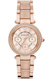 Michael Kors Parker Pink Dial Two Tone Steel Strap Watch for Women - MK5896