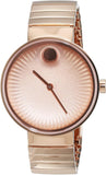 Movado Edge Rose Gold Dial Rose Gold Steel Strap Watch for Women - 3680013