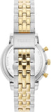 Fossil Original Boyfriend Analog White Dial Two Tone Steel Strap Watch for Women - ES3746