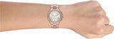 Michael Kors Camille Chronograph White Dial Rose Gold Steel Strap Watch For Women - MK6995