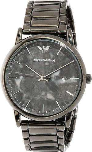 Emporio Armani Luigi Analog Grey Dial Grey Steel Strap Watch For Men - AR11155