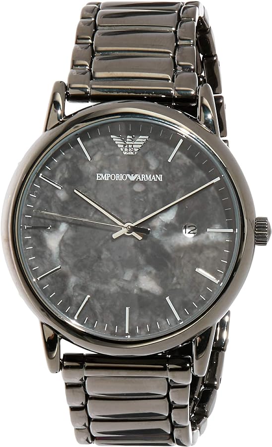 Emporio Armani Luigi Analog Grey Dial Grey Steel Strap Watch For Men - AR11155