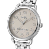 Coach Delancey Classic White Dial Silver Steel Strap Watch for Women - 14502260