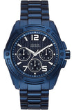 Guess Flagship Chronograph Blue Dial Blue Steel Strap Watch for Men - W0601G2