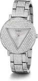 Guess Trend Diamonds Silver Dial Silver Steel Strap Watch for Women - GW0512L1