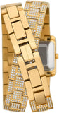 Michael Kors Emery Analog Crystals White Dial Gold Steel Strap Watch for Women - MK4835