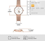 Emporio Armani Meccanico Automatic White Dial Rose Gold Mesh Strap Watch For Women - AR60063