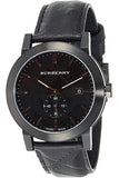 Burberry The City Black Dial Black Leather Strap Watch for Men - BU9906