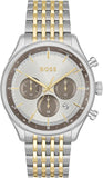 Hugo Boss Gregor Chronograph Silver Dial Two Tone Steel Strap Watch For Men - 1514053