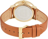 Tommy Hilfiger Jenna Quartz White Dial Brown Leather Strap Watch for Women - 1782073