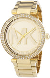 Michael Kors Parker Diamonds Gold Dial Gold Steel Strap Watch for Women - MK5784