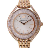 Swarovski Crystalline Aura Silver Dial Rose Gold Steel Strap Watch for Women - 5519459