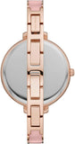 Michael Kors Jaryn Analog Rose Gold Dial Pink Steel Strap Watch For Women - MK4545