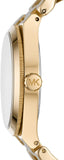 Michael Kors Runway Gold Dial Gold Steel Strap Watch For Women - MK4561