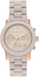 Michael Kors Runway Chronograph Grey Dial Grey Silicone Strap Watch For Women - MK7386