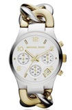 Michael Kors Runway White Dial Two Tone Steel Strap Watch for Women - MK3199