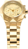 Michael Kors Raquel Analog Gold Dial Gold Steel Strap Watch For Women - MK4690