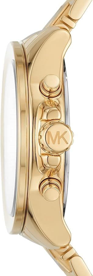Michael Kors Wren Chronograph Gold Dial Gold Steel Strap Watch for Women - MK6952
