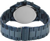 Michael Kors Slim Runway Chronograph Black Dial Blue Steel Strap Watch for Men - MK8918