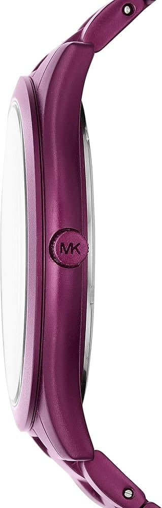 Michael Kors Slim Runway Quartz Purple Dial Purple Steel Strap Watch For Women - MK4507