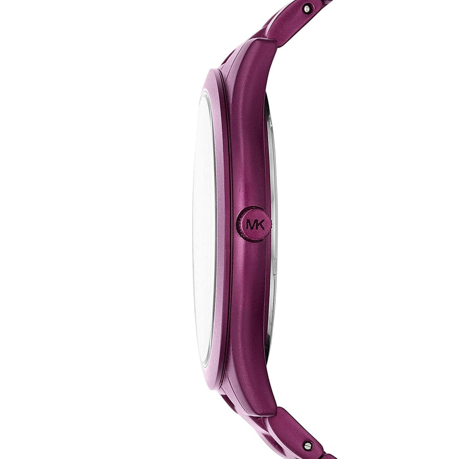 Michael Kors Slim Runway Quartz Purple Dial Purple Steel Strap Watch For Women - MK4507
