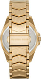 Michael Kors Whitney Three-Hand White Dial Gold Steel Strap Watch For Women - MK6693