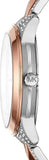 Michael Kors Runway Mercer Crystals Silver Dial Two Tone Steel Strap Watch For Women - MK6716