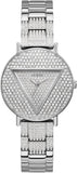 Guess Trend Diamonds Silver Dial Silver Steel Strap Watch for Women - GW0512L1