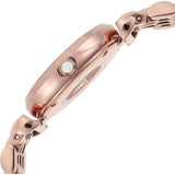 Emporio Armani Gianni T-Bar Mother of Pearl Dial Rose Gold Steel Strap Watch For Women - AR11316