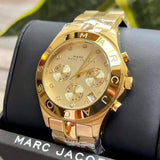 Marc Jacobs Blade Gold Dial Gold Steel Strap Watch for Women - MBM3101