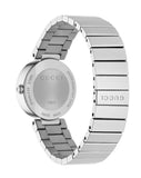 Gucci G Interlocking Silver Dial Silver Steel Strap Watch For Women - YA133503