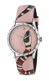 Gucci G Timeless Pink Dial Pink Leather Strap Watch For Women - YA1264083