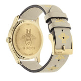 Gucci G Timeless White Dial White Leather Strap Watch For Women - YA1264096