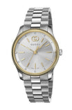 Gucci G Timeless Quartz Silver Dial Two Tone Steel Strap Watch for Women - YA1265063