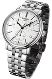 Tissot Carson Premium White Dial Silver Steel Strap Watch For Men - T122.417.11.011.00