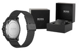 Hugo Boss Infinity Black Dial Black Mesh Bracelet Watch for Women -1502521