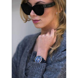 Fossil Boyfriend Sport Chronograph Blue Dial Blue Leather Strap Watch for Women - ES4113