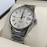 Tag Heuer Carrera Automatic Caliber 5 White Dial Silver Steel Strap Watch for Men - WAR211B.BA0782