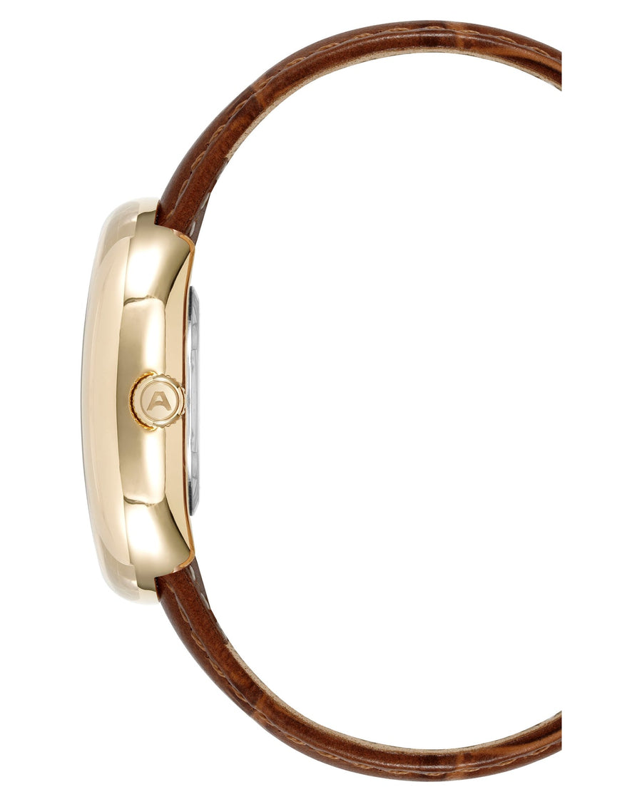 Fossil The Minimalist White Dial Brown Leather Strap Watch for Men - FS5397