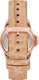 Michael Kors Mini Everest Crystals White Dial Brown Leather Strap Watch for Women - MK4719