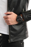 Guess Genesis Quartz Black Dial Black Silicone Strap Watch For Men - W1254G2