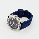 Guess Commander Blue Dial Blue Rubber Strap Watch for Men - GW0211G1