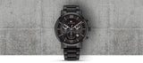 Tommy Hilfiger Evan Chronograph Quartz Black Dial Black Steel Strap Watch For Men - 1710410