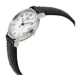 Tissot Everytime Desire Medium White Dial Black Leather Strap Watch For Men - T109.410.16.032.00