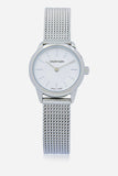 Calvin Klein Minimal White Dial Silver Mesh Bracelet Watch for Women - K3M23126