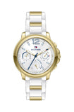 Tommy Hilfiger Claudiia White Dial White Steel Strap Watch for Women - 1781745