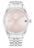 Tommy Hilfiger Monica Multifunction Chronograph Pink Dial Silver Steel Strap Watch For Women - 1782590