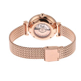 Emporio Armani Meccanico Automatic White Dial Rose Gold Mesh Strap Watch For Women - AR60063