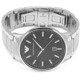 Emporio Armani Renato Quartz Black Dial Silver Steel Strap Watch For Men - AR11181