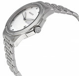 Gucci G Timeless Diamonds Silver Dial Silver Steel Strap Watch For Men - YA126407